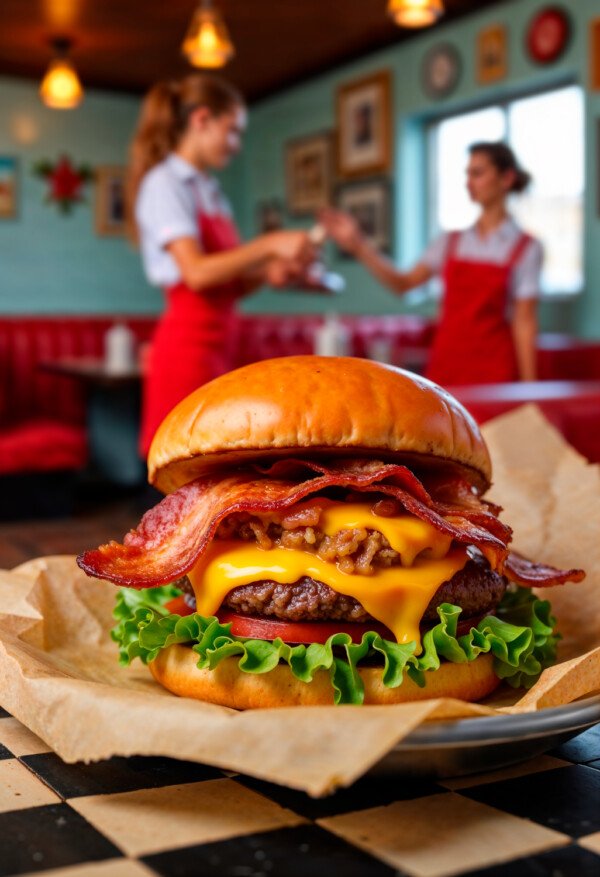 BACON PEAR CHEESE BURGER